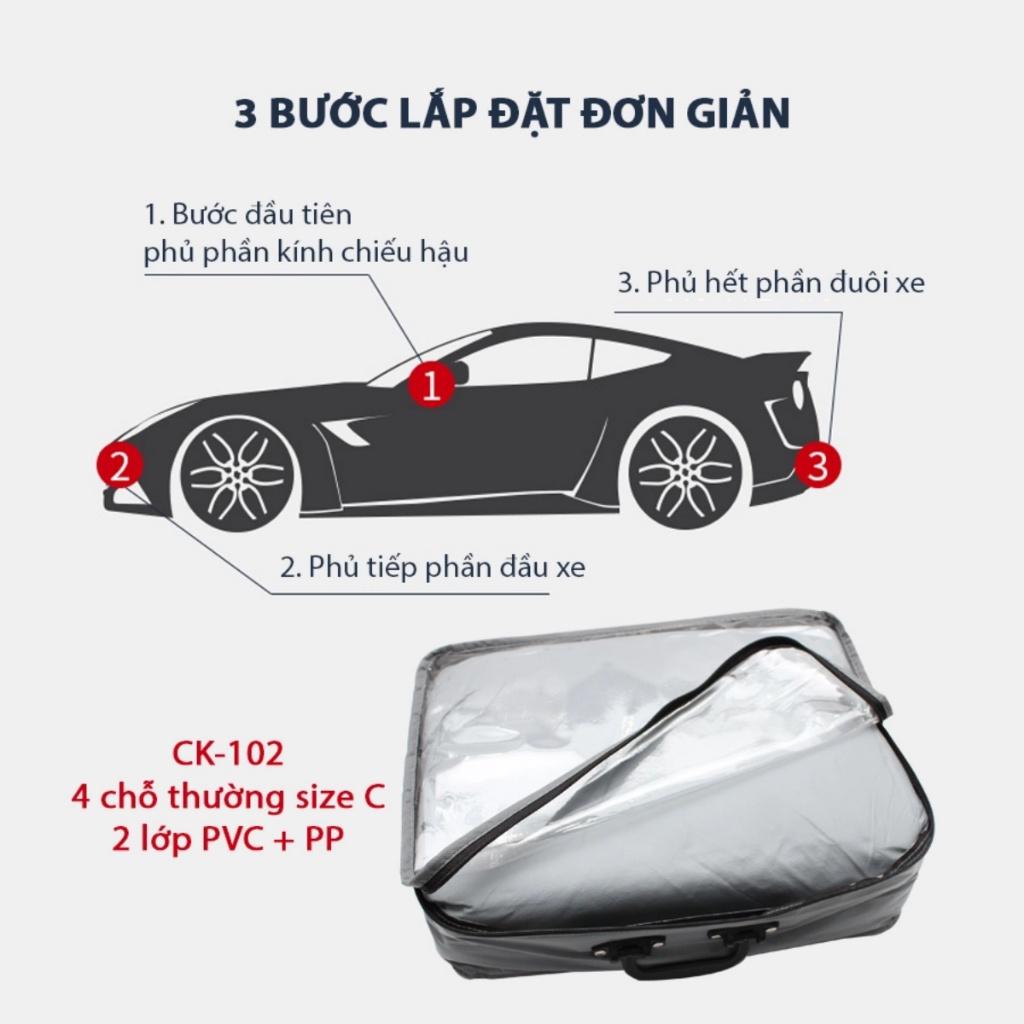 Bạt Phủ Ô Tô MEOTO Chất Liệu Vải Dù Oxford Cao Cấp Chống Nắng Mưa Giúp Bảo Vệ Xe