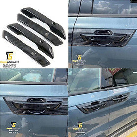Bộ ốp tay nắm cửa, hõm cửa xe Kia Carnival vân Carbon