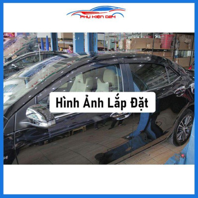 Vè che mưa đen Altis 2022-2023 nhựa ABS chắn mưa, cản bụi, trang trí xe hơi