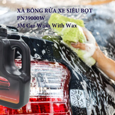 Xà bông rửa xe siêu bọt 3M Car Wash With Wax PN39000W- 1Lít