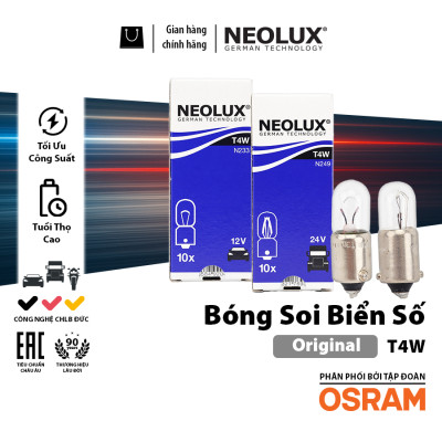 Combo 10 Bóng Đèn Soi Biển Số Chân Cài OSRAM NEOLUX Lắp Đèn Định Vị, Đèn Trần, Đèn Đồng Hồ Xe Ô Tô Xe Máy - Nhập Khẩu Chính Hãng