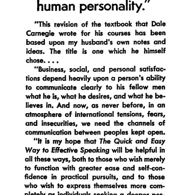 The Quick and Easy Way to Effective Speaking Mass Market Paperback 