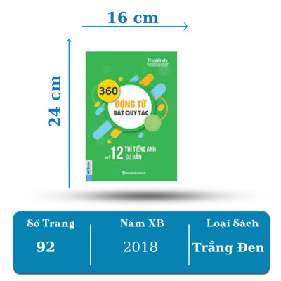 Sách - 360 Động Từ Bất Quy Tắc Và 12 Thì Tiếng Anh Cơ Bản - MCBooks