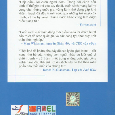 Quốc Gia Khởi Nghiệp - Câu Chuyện Về Nền Kinh Tế Thần Kỳ Của Israel (Tái Bản) - Dan Senor, Saul Singer