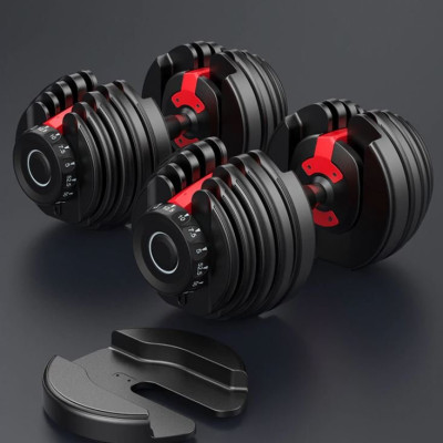 Một Bộ 2 Tạ Tay 48kg ,mỗi bên 24kg Điều Chỉnh Khóa Số Tự Động ( Tổng 48kg)Loại Cao Cấp Có Khay đựng