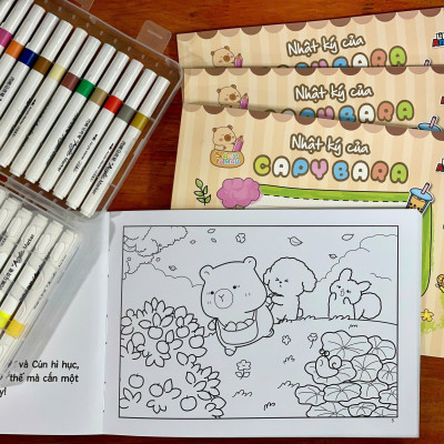 Sách - Sách Tô Màu - Nhật Ký Của Capybara