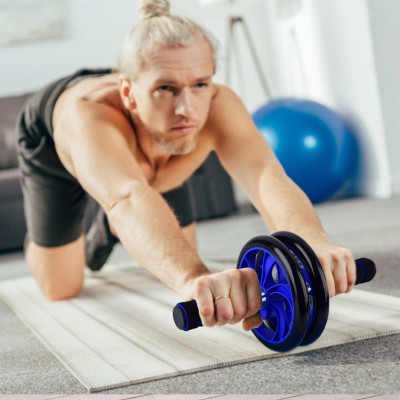 Bộ Dụng Cụ Tập Thể Lực  8 Chi Tiết (Con lăn 2 bánh, Bộ 4 dây đàn hồi,dây nhảy và dây đàn hồi cơ số 8)