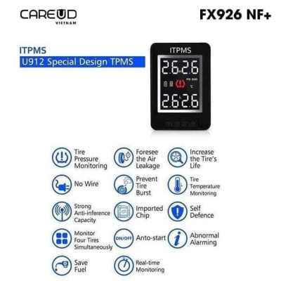 Cảm biến áp suất lốp van trong, gắn nút chờ các loại xe ô tô, thương hiệu cao cấp Careud - HÀNG NHẬP KHẨU