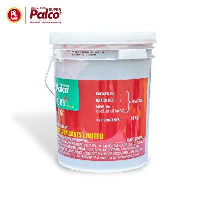 Mỡ Bò Chịu Nhiệt Cao Cấp Nhập Khẩu PALCO Ruby Gel Xô 18 Kg, Nhiệt Độ Nhỏ Giọt Trên 260 *C, Bôi Trơn Lên Đến 130.000KM