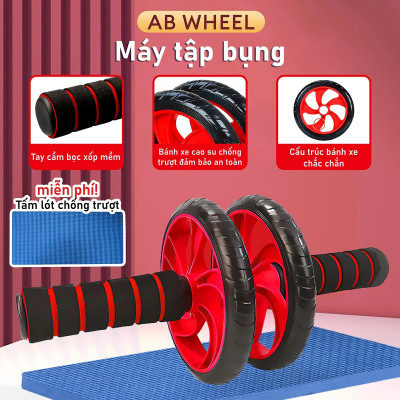 Dụng cụ tập cơ bụng RW001 - RW099 - RW100 2 Bánh - 4 Bánh chống đẩy,Con lăn tập bụng thế hệ mới có trợ lực, chống trơn trượt,dụng cụ plank tập gym giúp eo thon gọn hàng cao cấp