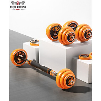 Bộ Tạ Tay Tháo Lắp 30kg Đa Năng FED730 Nhập Khẩu Chất Liệu Gang Mạ Niken