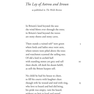 The Lay Of Aotrou And Itroun