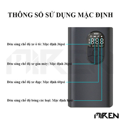 Máy Bơm Khí Cho Lốp Ô Tô Điện Tử Cầm Tay Đa Năng Nhỏ Gọn Tự Ngắt Cho Xe Hơi Xe Đạp Xe Gắn Máy Model CQB Hàng Chính Hãng 