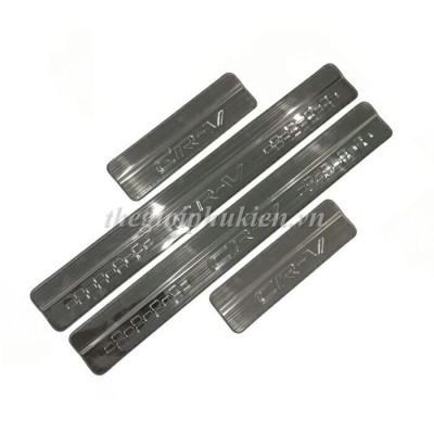 BỘ SẢN PHẨM Nẹp bước chân và ốp chống trầy cốp Honda CRV, CR-V 2018-2019 - Mẫu Titan