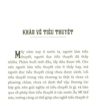 Khảo về tiểu thuyết - Tục ngữ - Ca dao