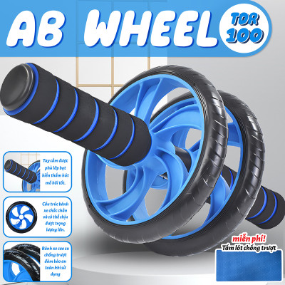 BG Con Lăn Tập Bụng 2 Bánh TDR100  + Thảm Lót ( hàng nhập khẩu)