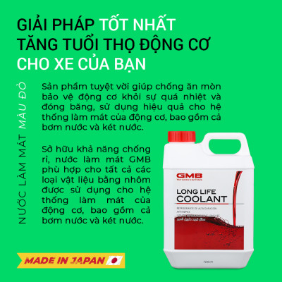 Nước Làm Mát Động Cơ Màu Đỏ GMB GLC-20-2.0-039 2L