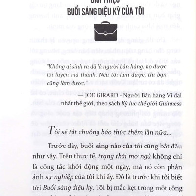 Buổi Sáng Diệu Kỳ Dành Cho Người Bán Hàng