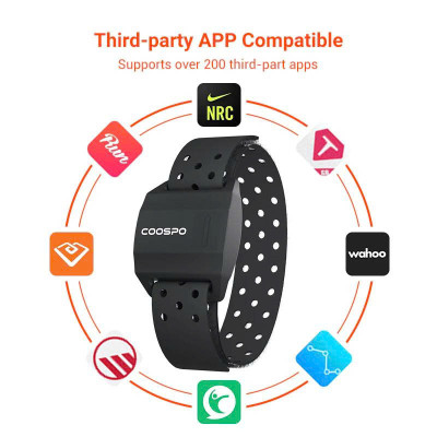 Cảm Biến Nhịp Tim Đeo Tay Coospo HW706 HRM ANT+ BLE5.0 IPX67 Tương Thích Garmin Bryton IGPSPORT Coosporide Opendrider