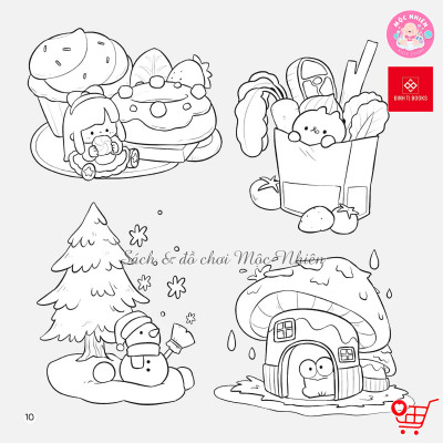 Sách tô màu sáng tạo - Những ngày bình thường vui vẻ + Soda muối bên vịnh chanh vàng - Đinh Tị Books