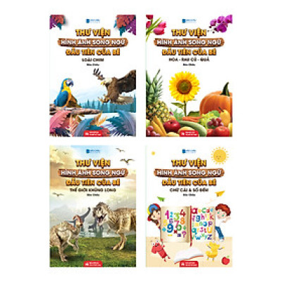 Combo 4 Cuốn: Thế Giới Khủng Long - Thế Giới Loài Chim - Chữ Cái Và Số Đếm - Hoa Rau Củ Quả 