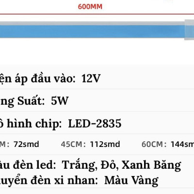 Bộ 2 dây LED mí tích hợp xi nhan chạy đuổi đèn daylight dán đèn xi nhan nháy đuổi 60cm Silicon chống nước - Xang Băng chuyển Vàng