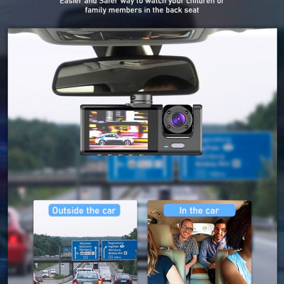 Camera Hành Trình 2 Mắt X01 FHD 1080P 30fps IR Ghi Hình Trước Và Trong Xe