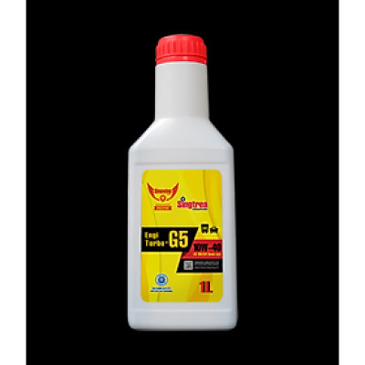 Dầu nhớt nhập khẩu Singtrea Engi Turbo+ G5 10W-40 SN/CI4 Semi-Synthetic 1L dành cho xe ô tô