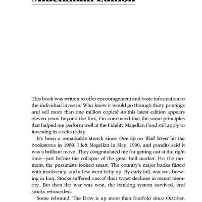 One Up On Wall Street: How To Use What You Already Know To Make Money In The Market