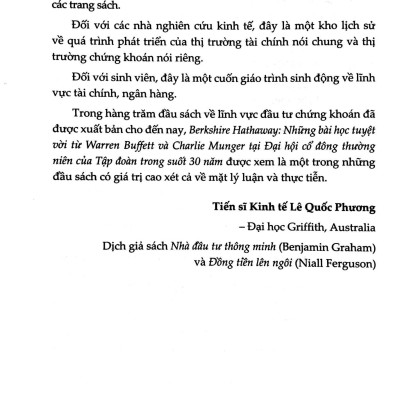 Berkshire Hathaway: Những Bài Học Tuyệt Vời Từ Warren Buffett Và Charlie Munger Tại Đại Hội Cổ Đông Thường Niên Của Tập Đoàn Trong Suốt 30 Năm (Tái Bản 2023)