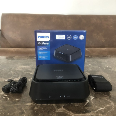 Máy lọc không khí trên xe ô tô Philips GP5201 Cảm biến chất lượng không khí 3 màu AQI - Hàng nhập khẩu