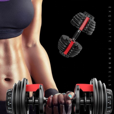 Một Bộ 2 Tạ Tay 48kg ,mỗi bên 24kg Điều Chỉnh Khóa Số Tự Động ( Tổng 48kg)Loại Cao Cấp Có Khay đựng