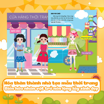Sách Sáng tạo thời trang: Thời trang cho búp bê (Hơn 100 stickers)