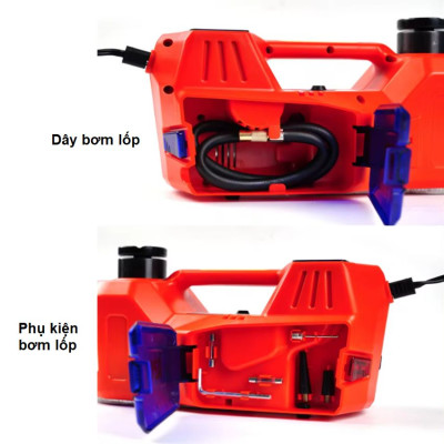 Bộ nâng kích gầm điện, kiêm máy bơm lốp tự ngắt 2 trong 1 Thương hiệu Đức ROGTZ TY-EHJ03, Tải 5 Tấn - Hàng Nhập Khẩu, BH 12 Tháng