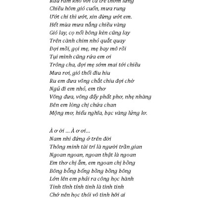 Hát Ru Việt Nam Tuyển Chọn 