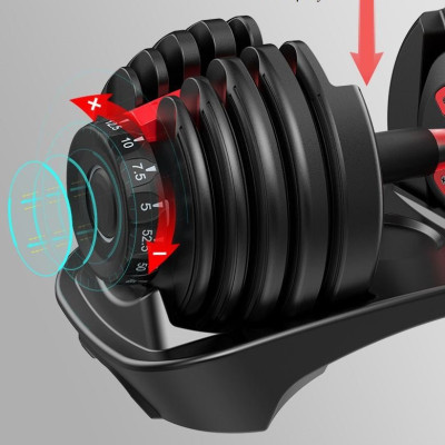 Bộ Tạ Tay Điều Chỉnh Khóa Số Tự Động 24kg Cao Cấp TP Tienphatsmart