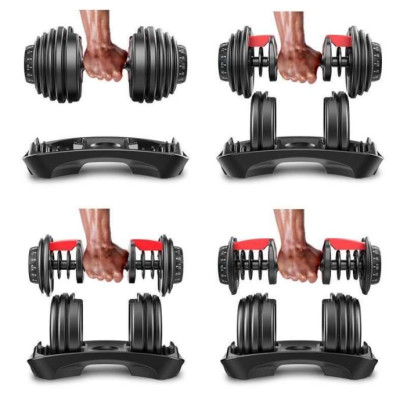 Bộ Tạ Tay Điều Chỉnh Khóa Số Tự Động 24kg Cao Cấp TP Tienphatsmart