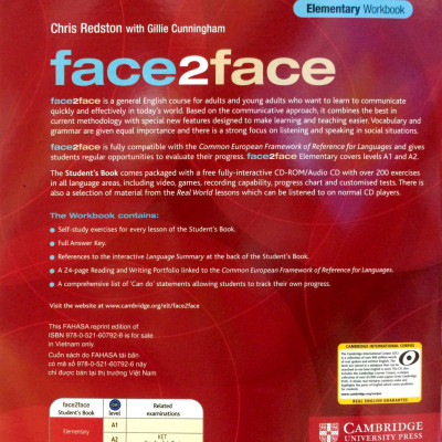 Face2Face Elementary WB with key Reprint Edition