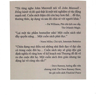 Cùng John Maxwell Đồng Hành ( Đồng Hành Cùng Vĩ Nhân (Tái Bản) )