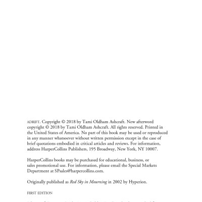 Adrift A True Story of Love, Loss, and Survival at Sea [Movie tie-in]