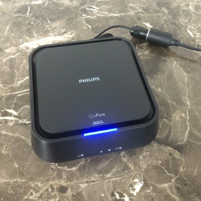 Máy lọc không khí trên xe ô tô Philips GP5201 Cảm biến chất lượng không khí 3 màu AQI - Hàng nhập khẩu