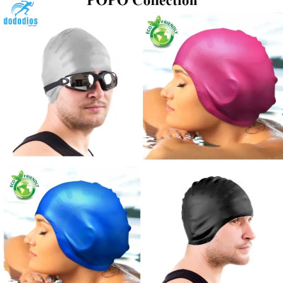 Nón bơi, Mũ bơi TRÙM TAI, chất liệu silicone đàn hồi, thiết kế thời trang cao cấp CA33 dododios Collection - Hàng Chính hãng dododios