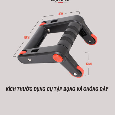 Dụng Cụ Tập Bụng Kết Hợp Chống Đẩy,Tập Kéo Tay Đa Năng DNS069 Đại Nam Sport + Tặng Thảm Lót Gối
