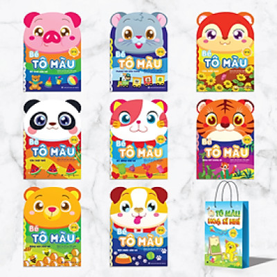 Combo 8 cuốn Túi tô màu Tập làm họa sĩ nhí