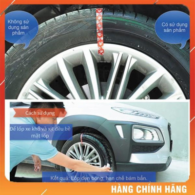 Combo Bình xịt vệ sinh làm bóng lốp chống tia Uv 100ml và Bình xịt làm sạch chống mờ gương kính ô tô 100ml