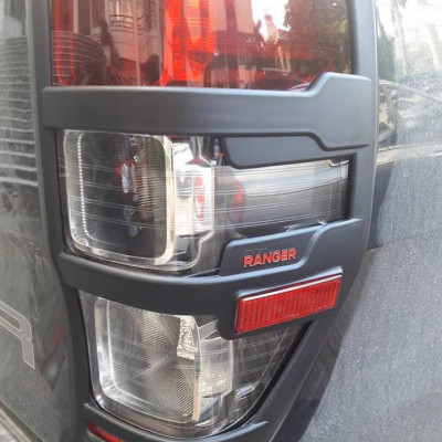 Bộ ốp Pha + hậu +tay + hõm+ Hõm cốp + nắp xăng Nhựa đen cao cấp Ford Ranger dùng cho Form xe 2015 đến 2019