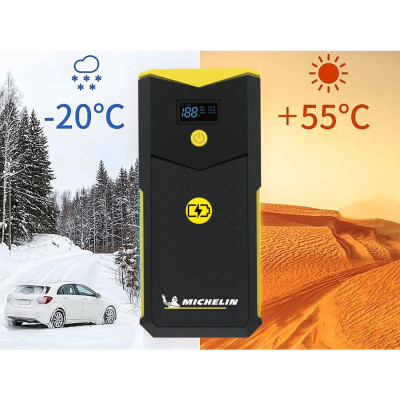 Bộ kích bình ô tô 750A - 1500A chuyên dụng kiêm sạc dự phòng không dây 12000 mAh Michelin 4165ML (Bảo hành 12 tháng)