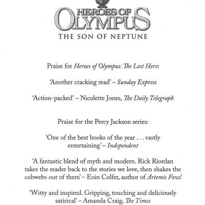 The Heroes Of Olympus 2: The Son Of Neptune