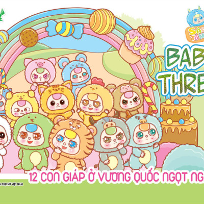Sách - Bộ Sách Tô Màu Baby Three Ở Thế Giới Cổ Tích + Baby Three 12 Con Giáp Ở Vương Quốc Ngọt Ngào (Bộ 2 Cuốn) - Tặng Kèm Sách Trang Điểm Thần Tượng Âm Nhạc Hàn Quốc Ngẫu Nhiên