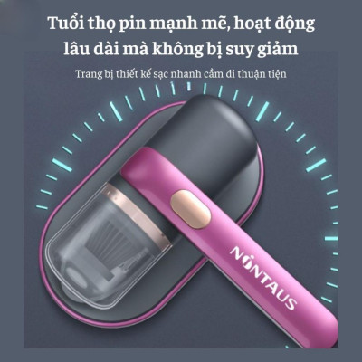 Máy hút bụi giường nệm cầm tay không dây, Máy hút bụi mini lực hút 10000PA kèm lõi lọc HEPA hút bụi diệt khuẩn hiệu quả